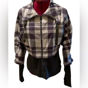 NWOT Lululemon Plaid Zipper front over Grey Jacket